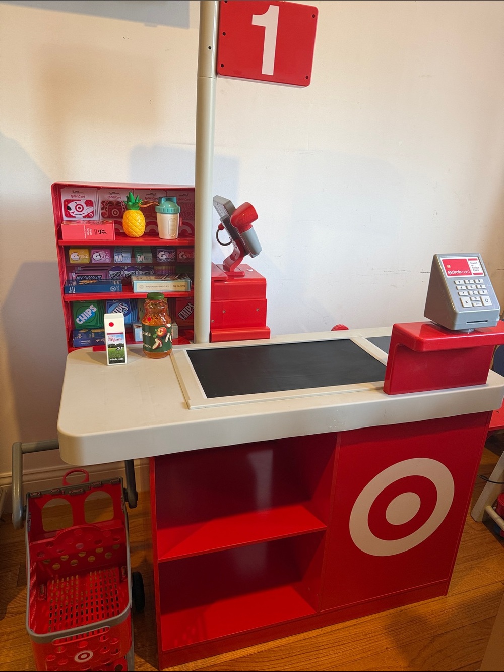Target Red Kids Checkout Playset with Scanner & Register